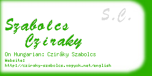 szabolcs cziraky business card